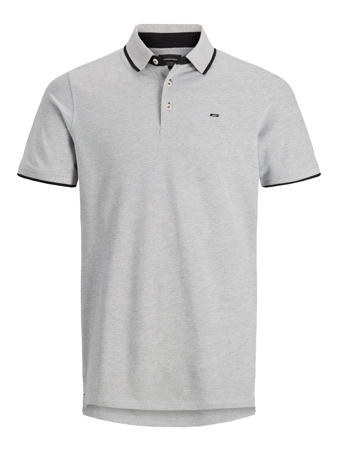 Polo básico de manga corta gris JJEPAULOS POLO SS NOOS